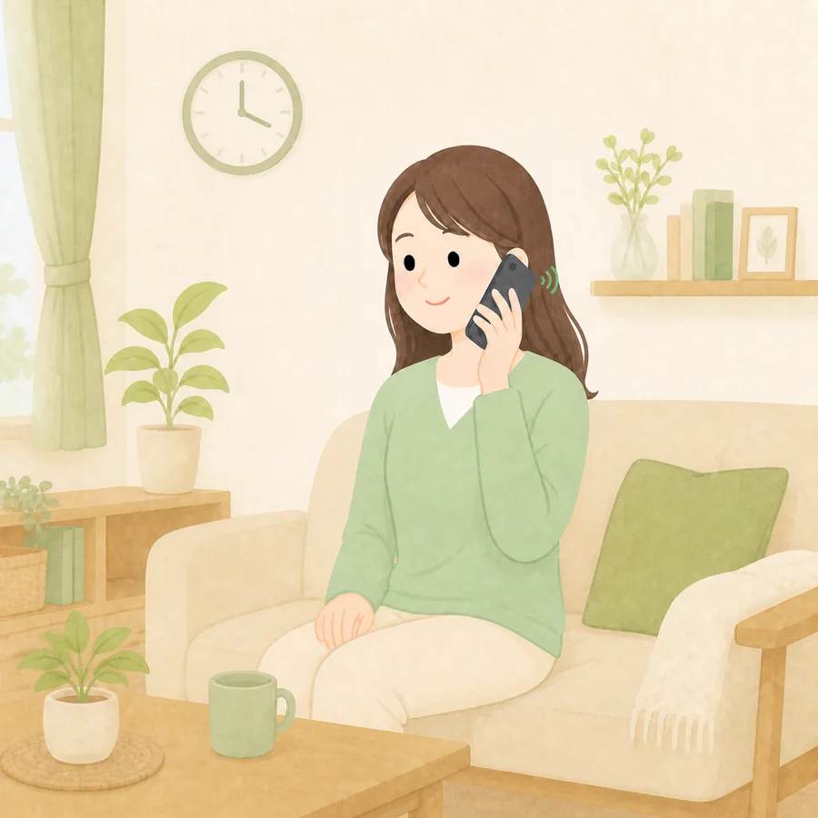 届いた家族のこえを聞く様子